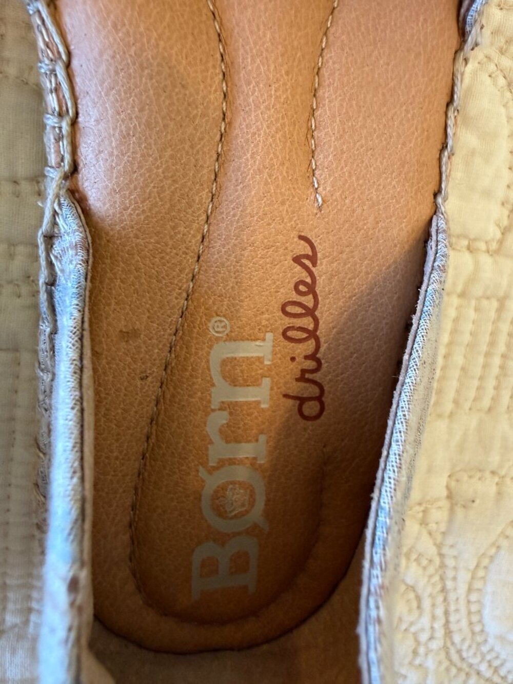 Børn Drilles linen plaid espadrille sandals with an open toe. Size 7 - Picture 5 of 8